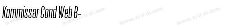 Kommissar Cond Web B字体转换